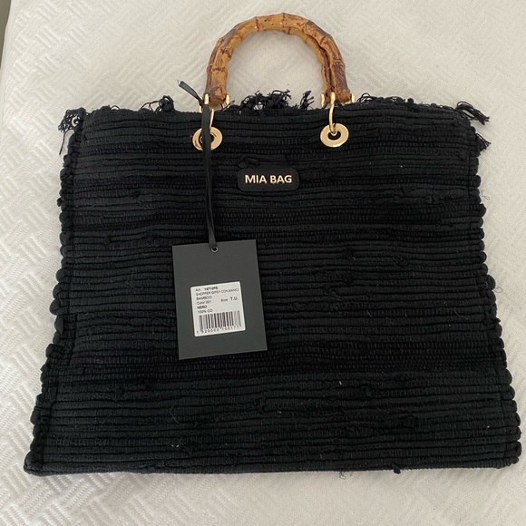 Mia Bag Bamboo handle gypsy tote bag - Picture 2 of 5